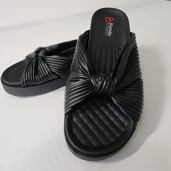 Blondo Shoes - Blondo Carina Black Knotted Women Sandals Size 8.5M New Without Tag